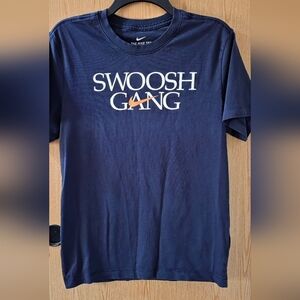 Nike Swoosh Gang Navy T-Shirt 100% Cotton
